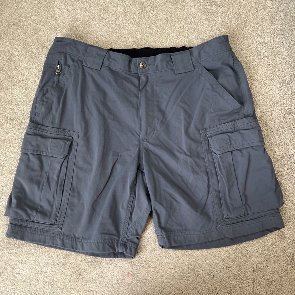 Duluth Trading Dry on the Fly Shorts Mens Large Gray Cargo 9" Hiking Outdoors